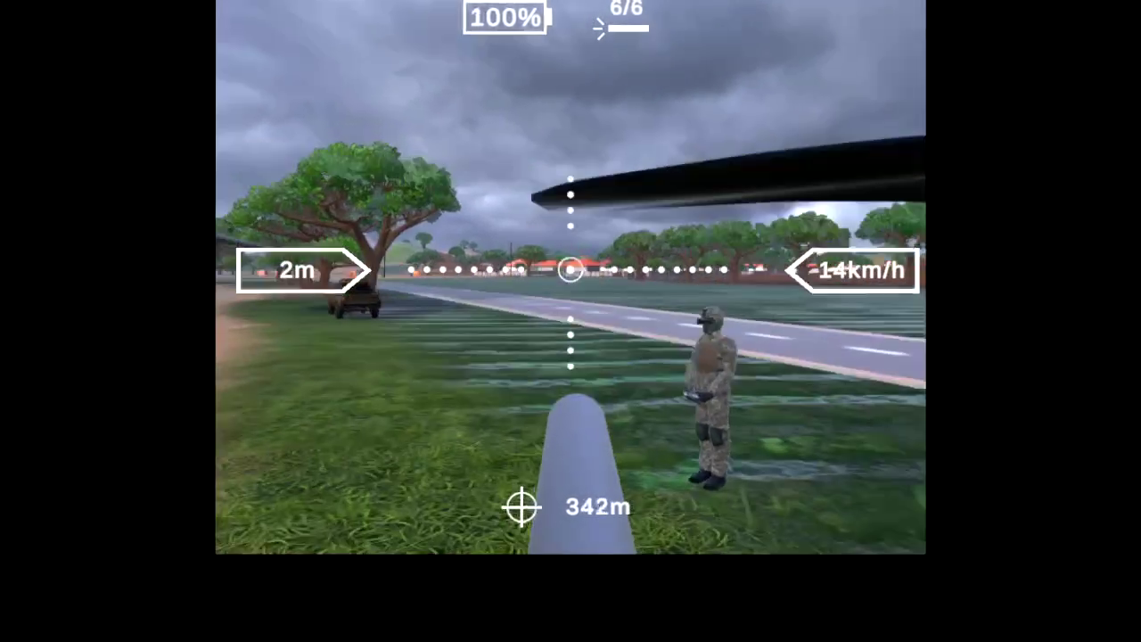 Aerial drone view of the training airspace